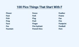 100 Pics Things That Start With F – Fun for All Ages