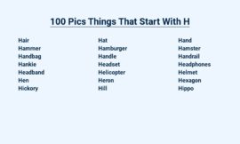 100 Essential H’s: A Handy List of H-Starting Objects and Concepts