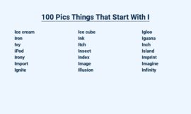 100 Pics Things That Start With I – An Alphabet Adventure