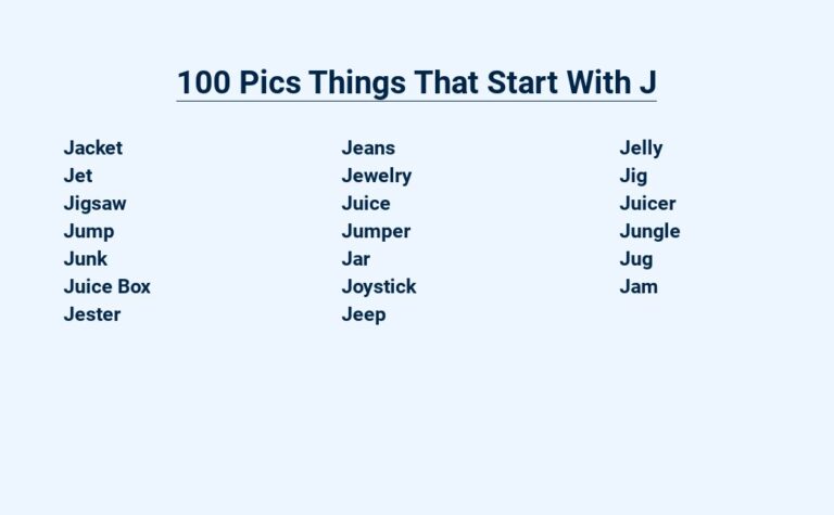 Read more about the article 100 Pics Things That Start With J – Picture Perfect