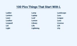 100 Pics Things That Start With L – Let’s Learn Together