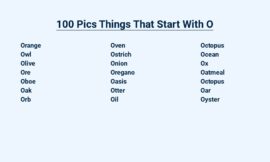 100 Pics Things That Start With O – A Visual Odyssey