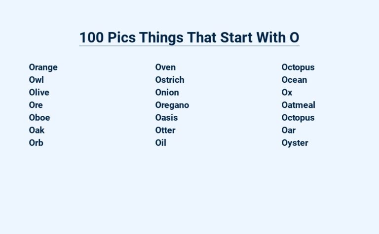 Read more about the article 100 Pics Things That Start With O – A Visual Odyssey