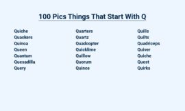 100 Pics Things That Start With Q – Quirky Quiz