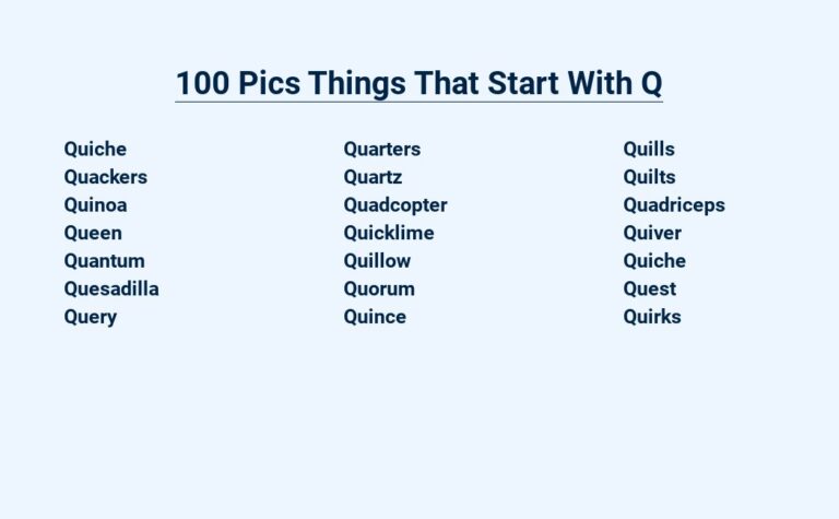 Read more about the article 100 Pics Things That Start With Q – Quirky Quiz