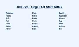 100 Pics Things That Start With R – Remembering the R’s