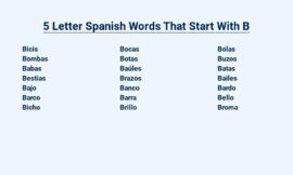 5 Letter Spanish Words That Start With B – Easy to Learn