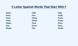 5 Letter Spanish Words That Start With F – Learn Essential Spanish Vocabulary