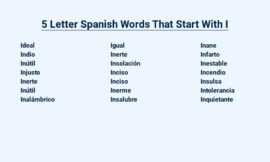 5 Letter Spanish Words That Start With I – Expanded Horizons