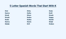 5 Letter Spanish Words That Start With K – Your Handy Vocabulary Guide