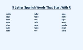 5 Letter Spanish Words That Start With R – Quick and Easy