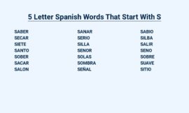 5 Letter Spanish Words That Start With S – A Vocabulary Boost