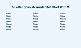 5 Letter Spanish Words That Start With V – Vocab Boost