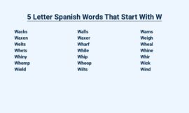 5 Letter Spanish Words That Start With W – A Handy Pocket Guide