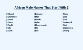 African Male Names That Start With E – The Ultimate Guide