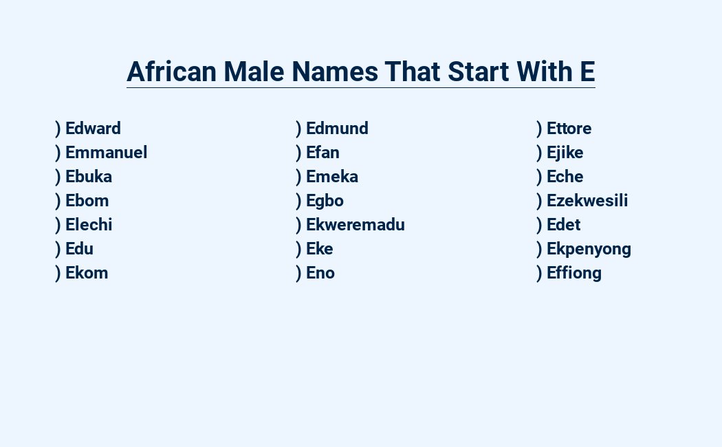 african male names that start with e