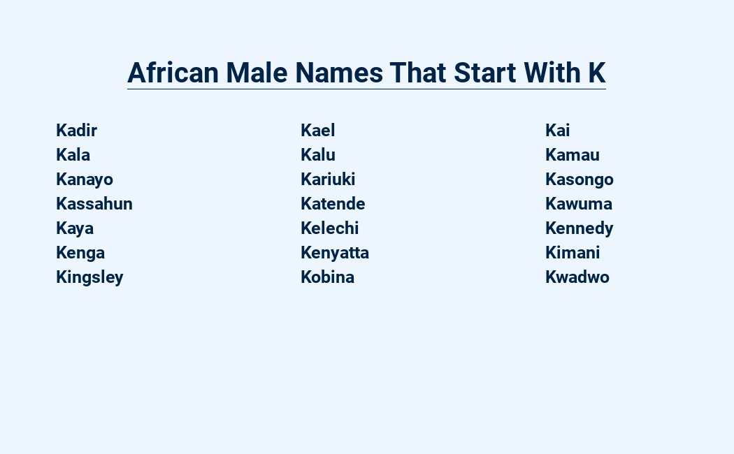 african male names that start with k