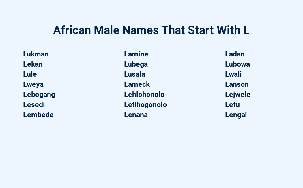 african male names that start with l