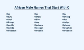 African Male Names That Start With O – Unique and Meaningful