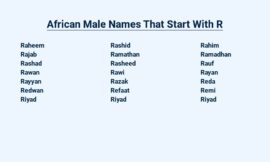 African Male Names That Start With R – Ancient Royal Roots