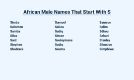 African Male Names That Start With S – A Cultural Heritage