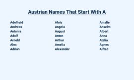 Austrian Names That Start With A – For Boys and Girls