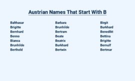 Austrian Names That Start With B – Bavarian Charm
