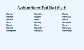 Austrian Names That Start With H – History and Meanings