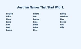 Austrian Names That Start With L – For Little Explorers