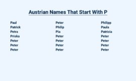 Austrian Names That Start With P – From The Alps To Vienna