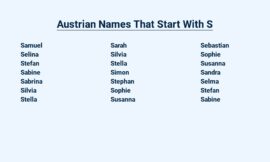 Austrian Names That Start With S – The Symphony of Sounds
