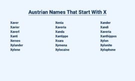 Austrian Names That Start With X – Unique and Exotic