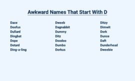 Awkward Names That Start With D – Dare to be Different