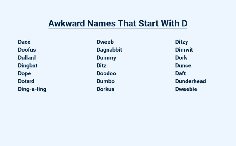 Read more about the article Awkward Names That Start With D – Dare to be Different