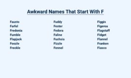 Awkward Names That Start With F – Hilarious Monikers