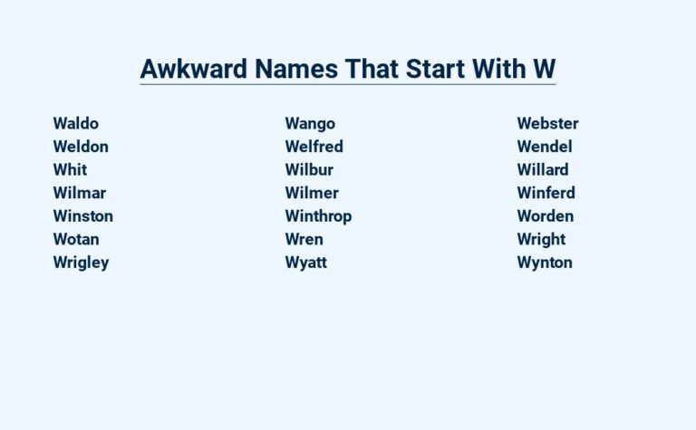 Read more about the article Awkward Names That Start With W – Wonders of the World