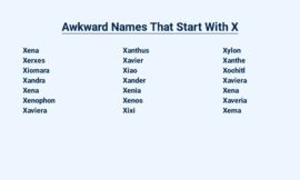Awkward Names That Start With X: A Quirky Collection