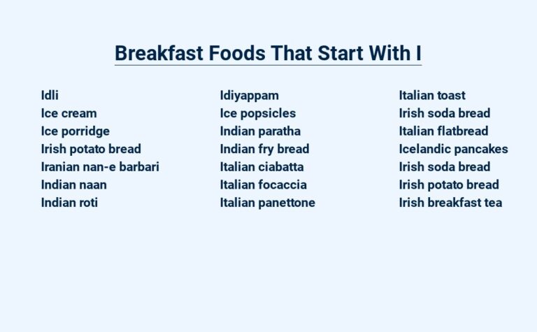 Read more about the article Breakfast Foods That Start With I – Indulge in a Tasty Start