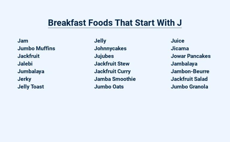 Read more about the article Breakfast Foods That Start With J – Jumpstart Your Morning