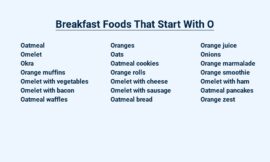 Breakfast Foods That Start With O – Oatmeal, Omelet, Oh Yeah!