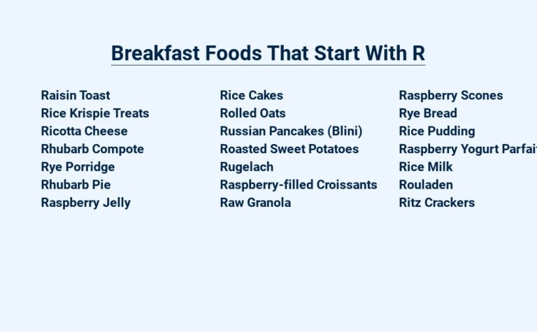 Read more about the article Breakfast Foods That Start With R – Rise and Dine Delicacies