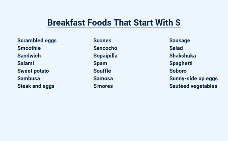 Read more about the article Breakfast Foods That Start With S – Savory and Sweet