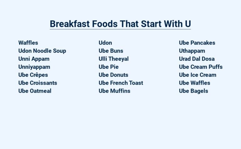 Read more about the article Breakfast Foods That Start With U – Unbeatable Breakfast Options