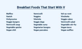 Breakfast Foods That Start With V – A Tasty Start to Your Day