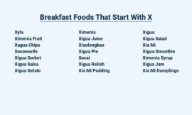 Breakfast Foods That Start With X – X-citingly Delicious