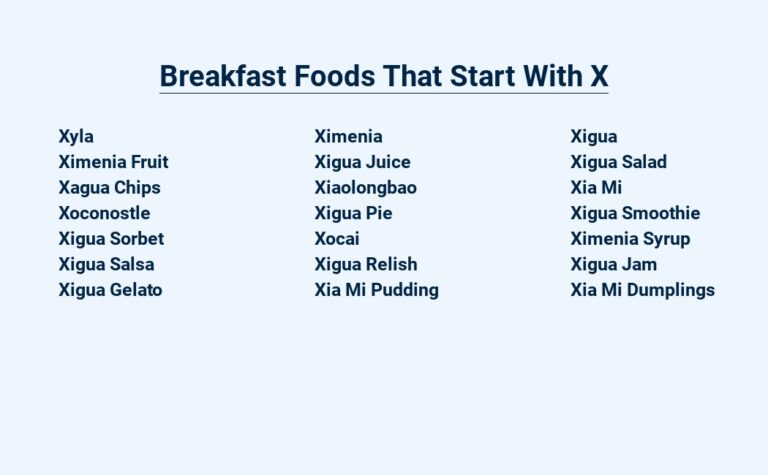 Read more about the article Breakfast Foods That Start With X – X-citingly Delicious