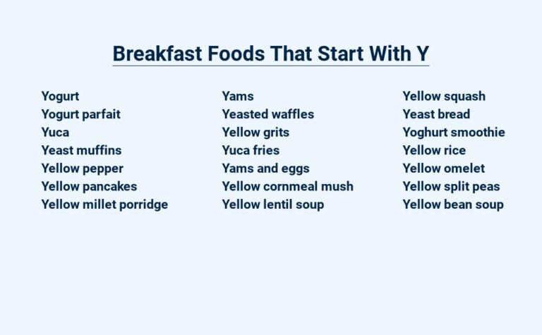 Read more about the article Breakfast Foods That Start With Y – Yummy Options to Kick-Start Your Day