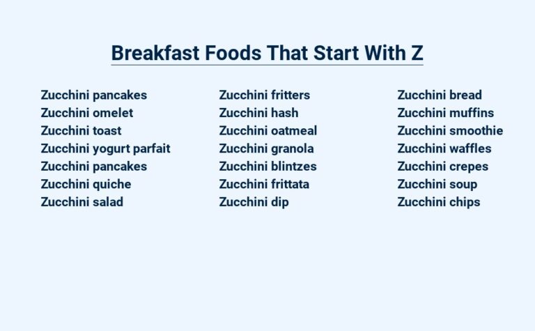 Read more about the article Breakfast Foods That Start With Z – Zesty and Satisfying