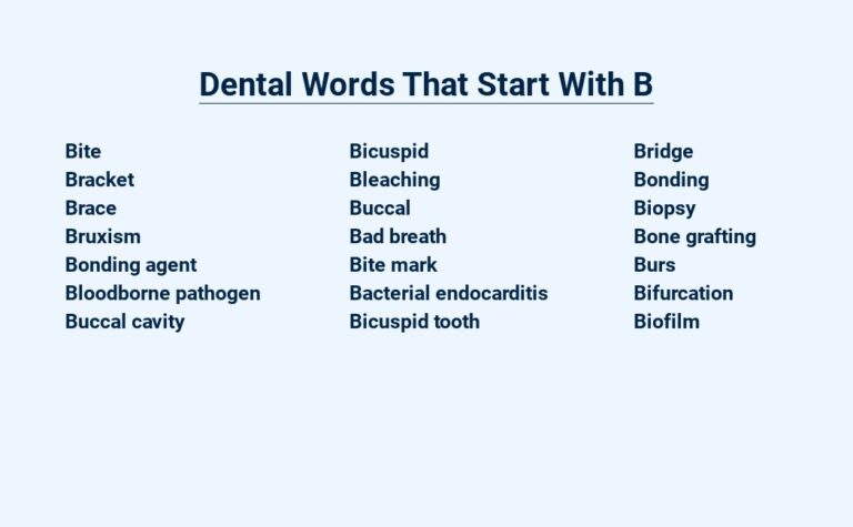 Read more about the article Dental Words That Start With B – Brace Yourself