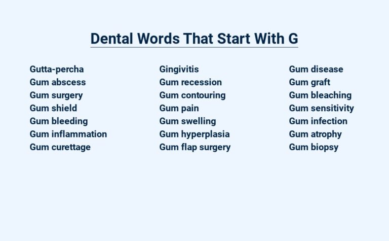 Read more about the article Dental Words That Start With G – A Guide to Common Terms